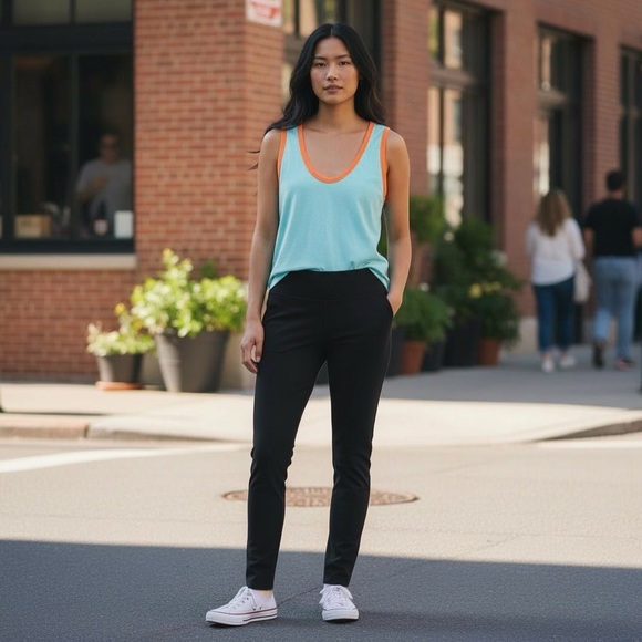 Free People Racerback workout 🏋️ yoga 🧘 tank size small bright turquoise - Picture 1 of 7